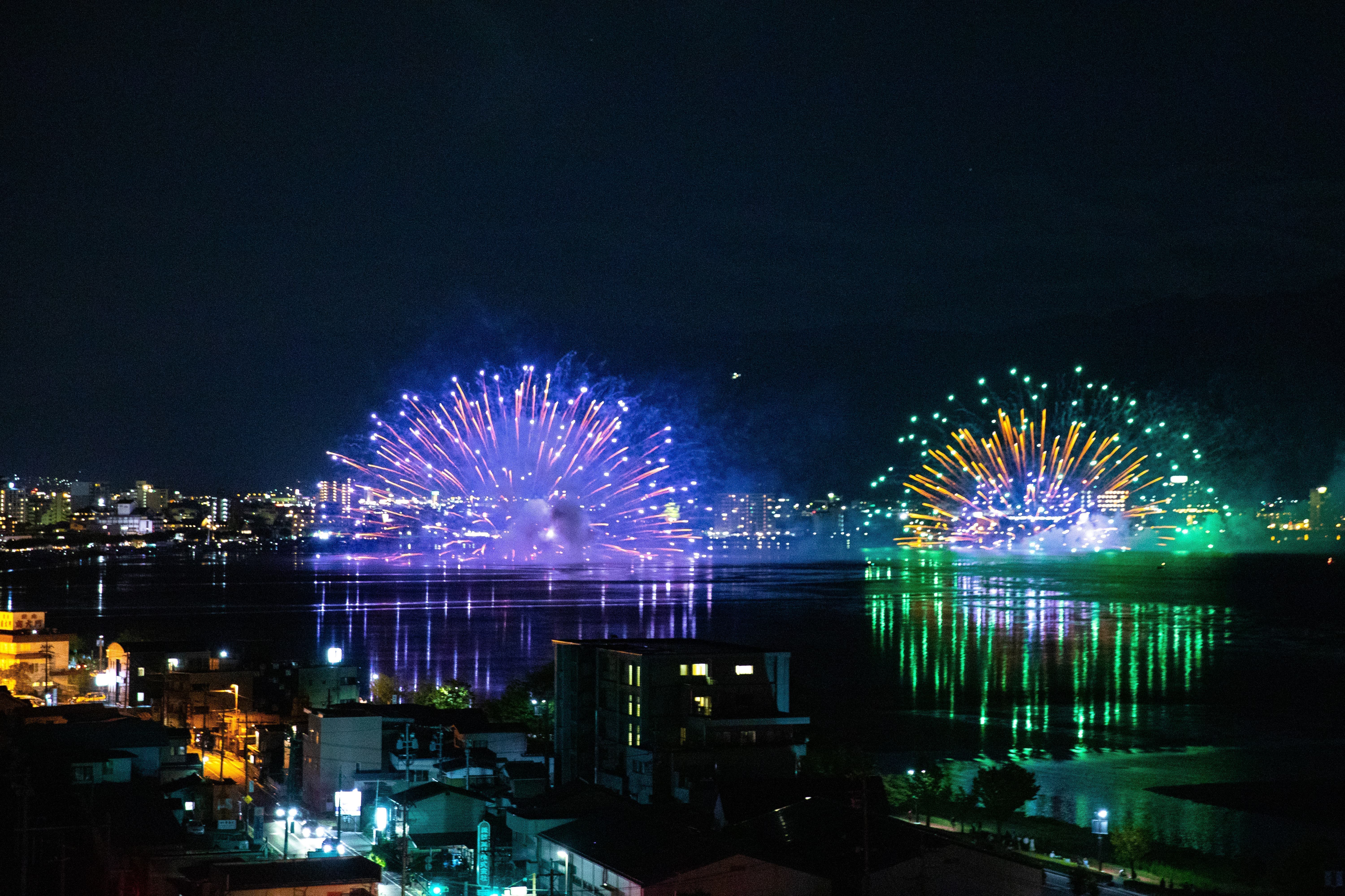 諏訪湖の花火
